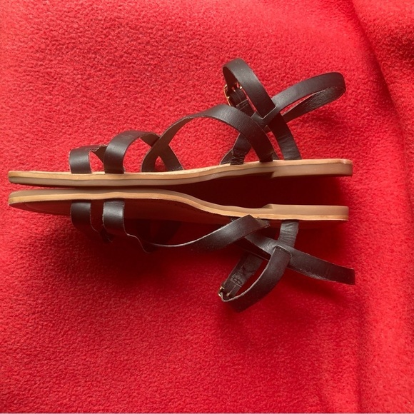 LUCKY BRAND Sz 9 Strappy Leather Buckle Closure Made in  Brazil Sandals - Picture 8 of 11